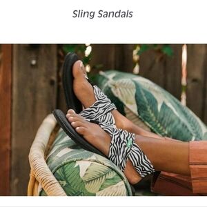 Rampage (Size 8M) Zebra Print Yoga Sling Sandals